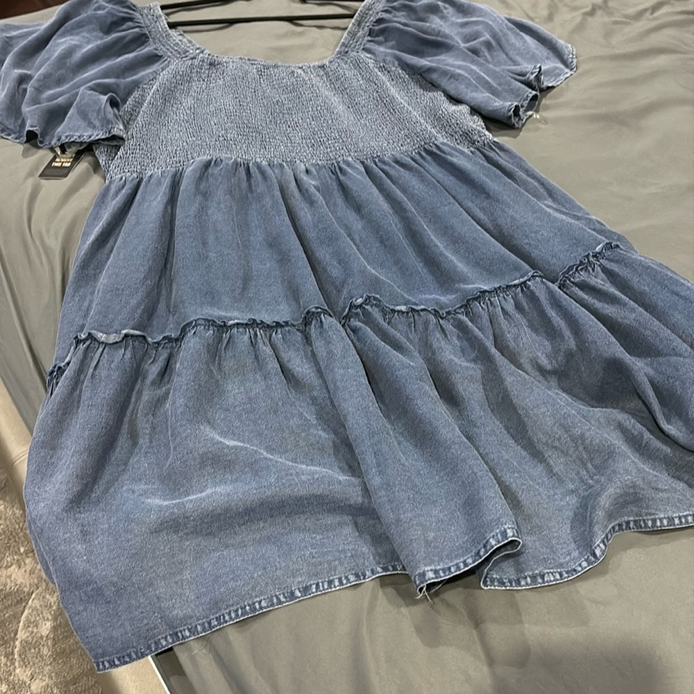 Blue Denim Women's Dress Cotton Plus Size 26/28, NWT